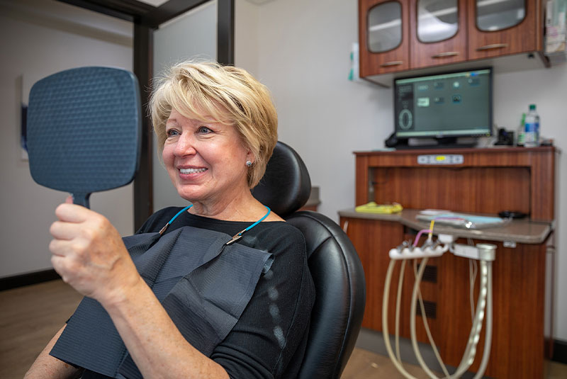 dental patient smiling